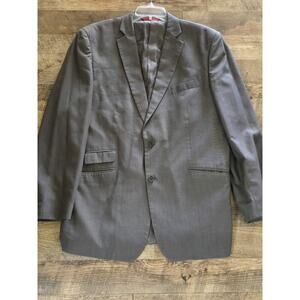 Bianco Brioni Suit Jacket Mens Sz 44L Gray Modern Fit Lined Loro Piana Super 150